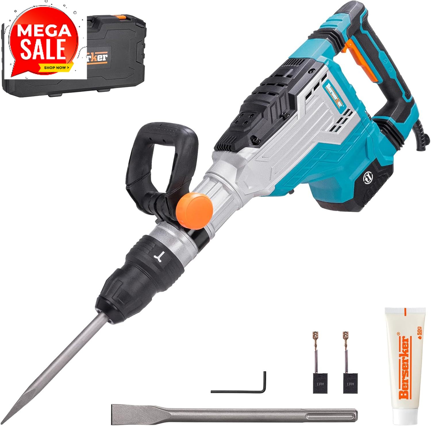 Concrete Breaker Demolition - 1700W 25파운드 SDS-Max 철거용 잭해머 65H,