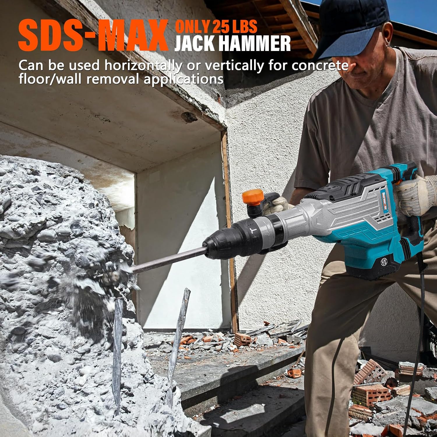 1700W 25파운드 SDS-Max 철거용 잭해머 65 - Concrete Breaker Demolition 리뷰 및 가격